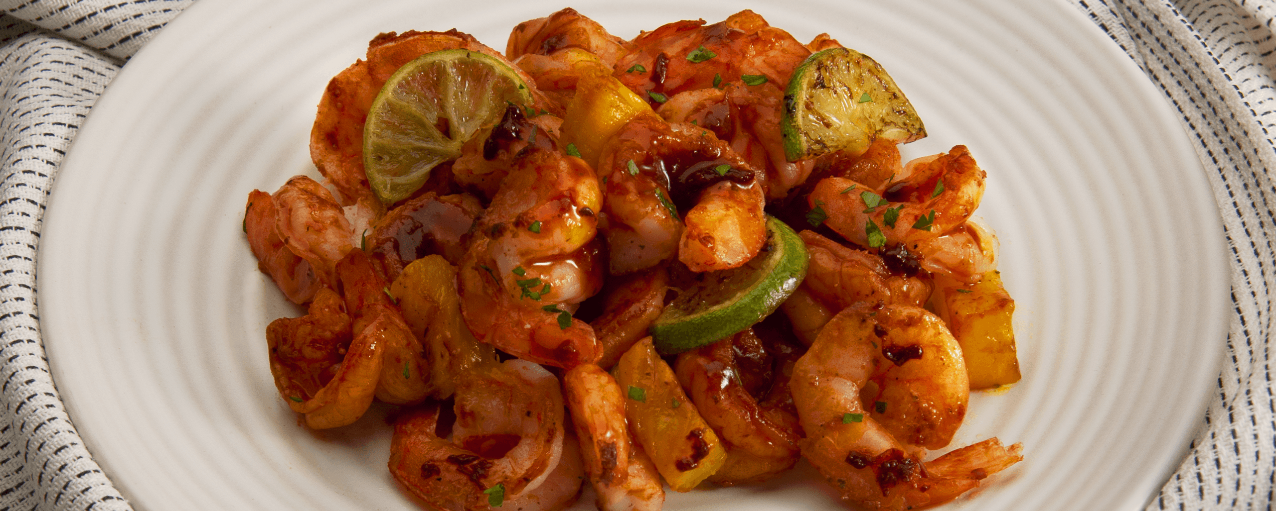 Imagen de Camarones en Salsa de Chilpotle y piña