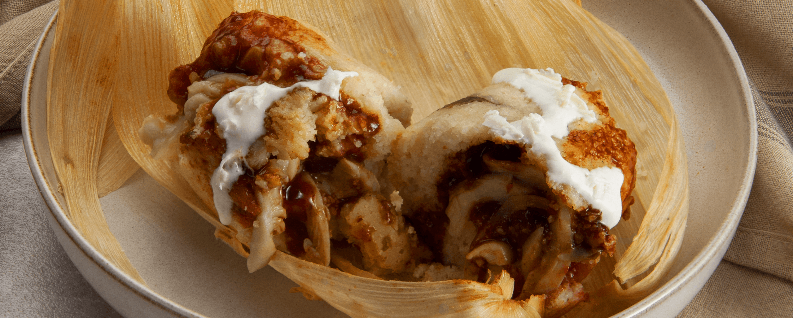 Imagen de Tamal de Chilpotle con setas