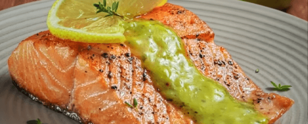 Banner receta Filete de salmón en salsa de Guacamole