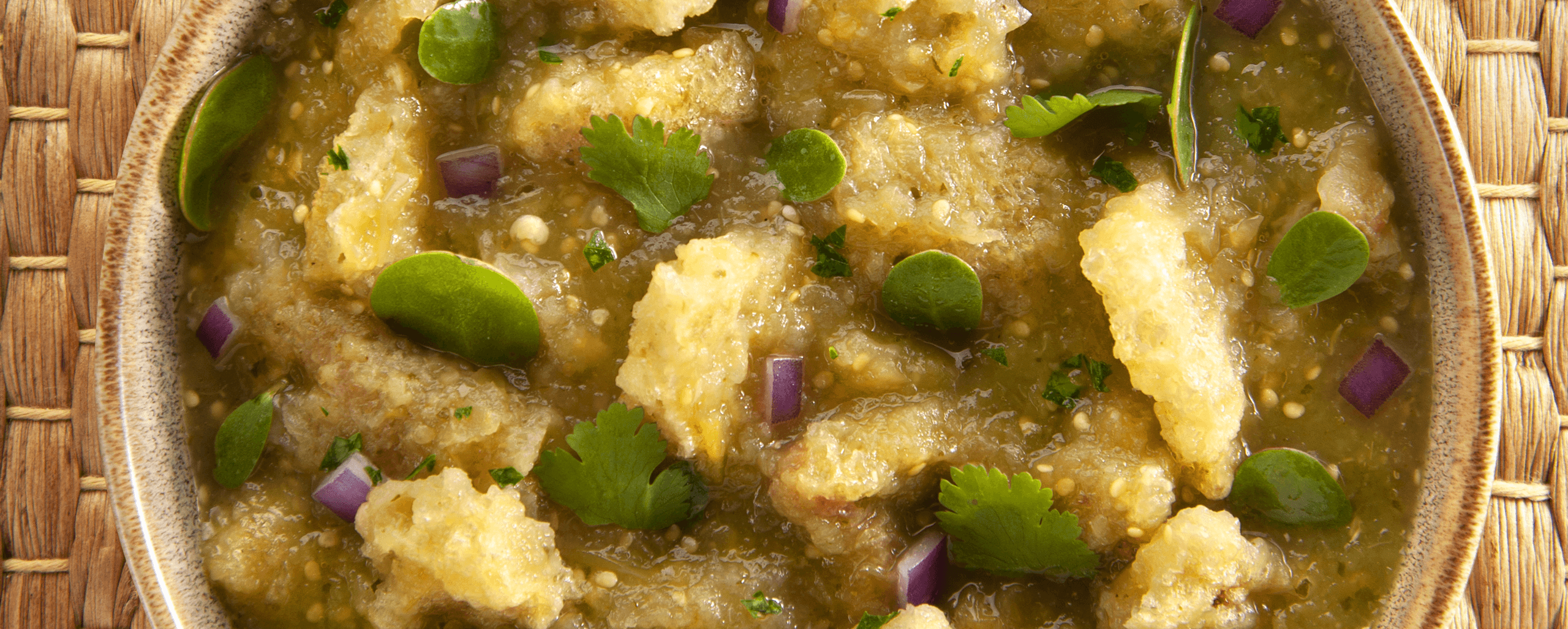Imagen de Chicharrón de cerdo con verdolagas en Salsa Verde con Habanero