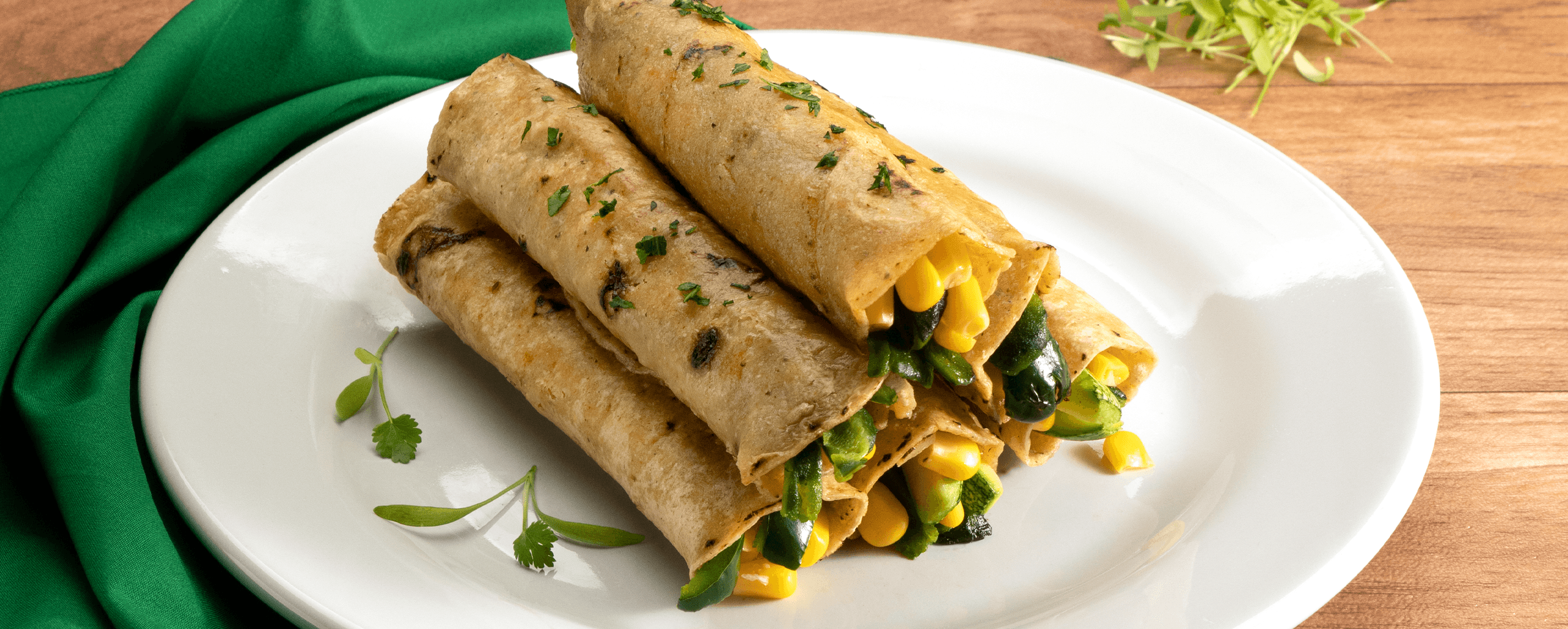 Imagen de Tacos dorados de Elote con Poblano