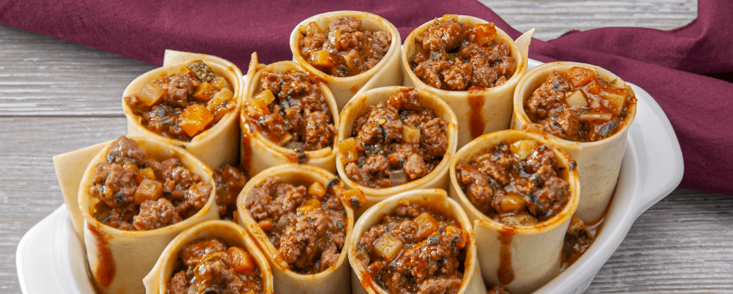 Imagen de Canelones rellenos de carne en Salsa de Chilpotle