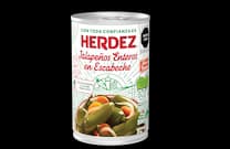 lata de jalapeños enteros en escabeche de 390 gramos