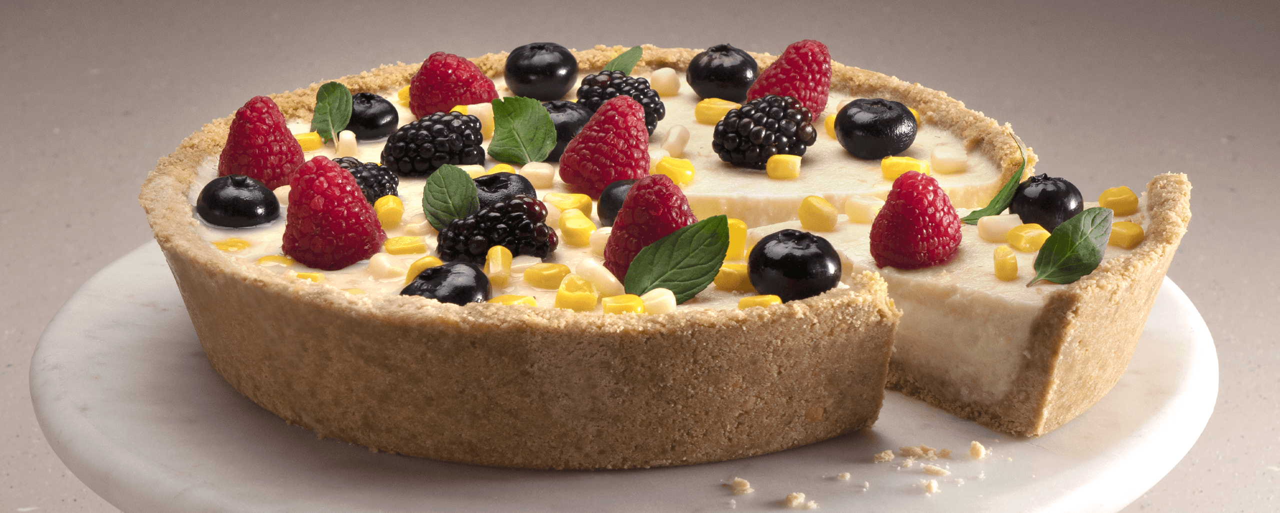 Imagen de Chessecake de Elote Banco Mexicano y amarillo
