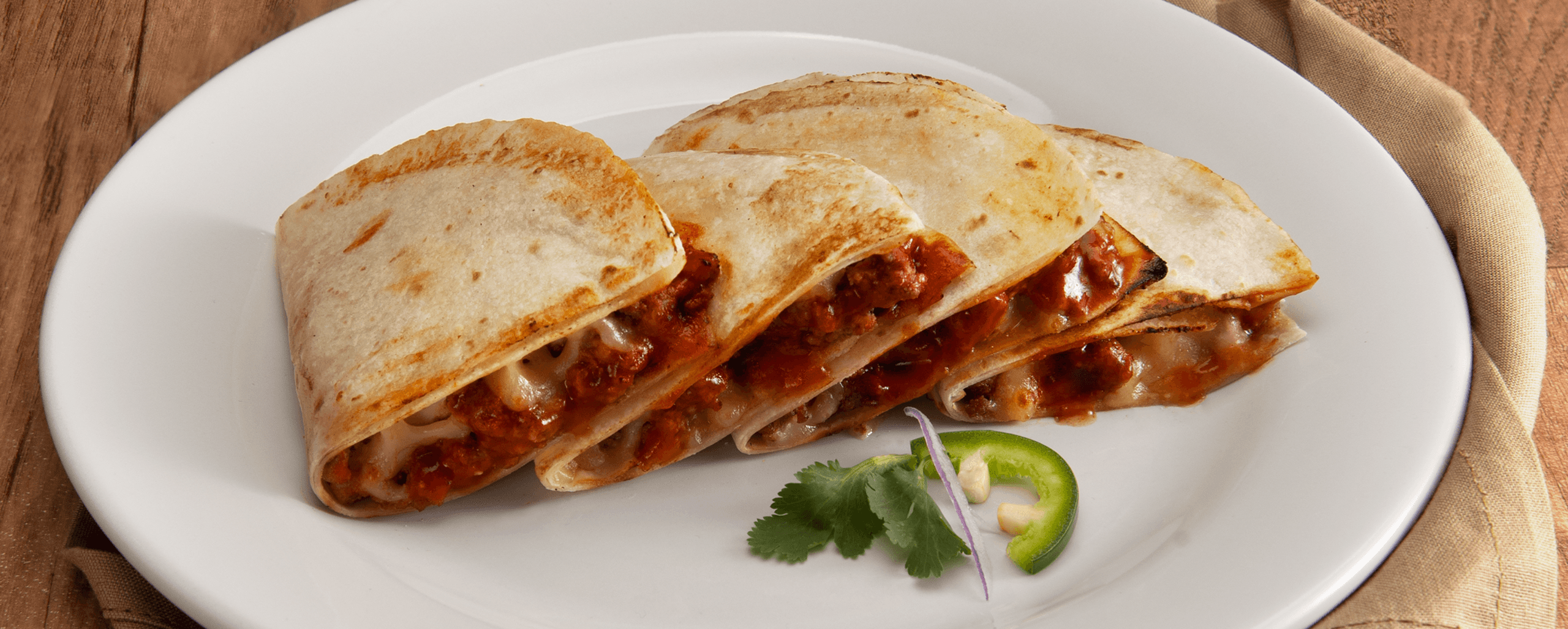 Imagen de Quesadillas de carne molida y Tomates Molidos Condimentados