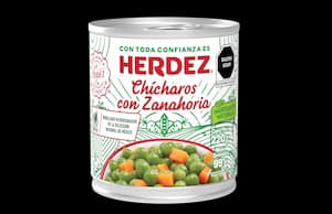 lata de chicharos con zanahoria herdez